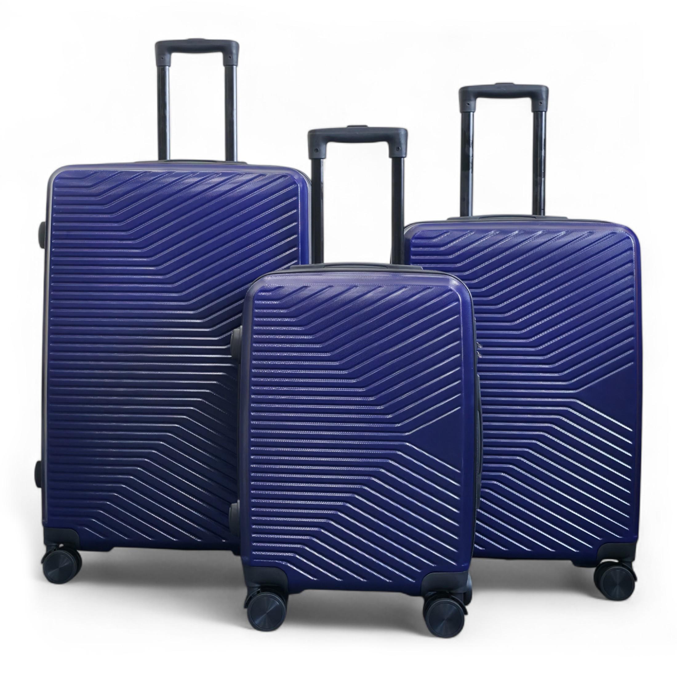 Hartschalenkoffer Marineblau Robuster 8-Rad-Gepäck Handgepäck Koffer