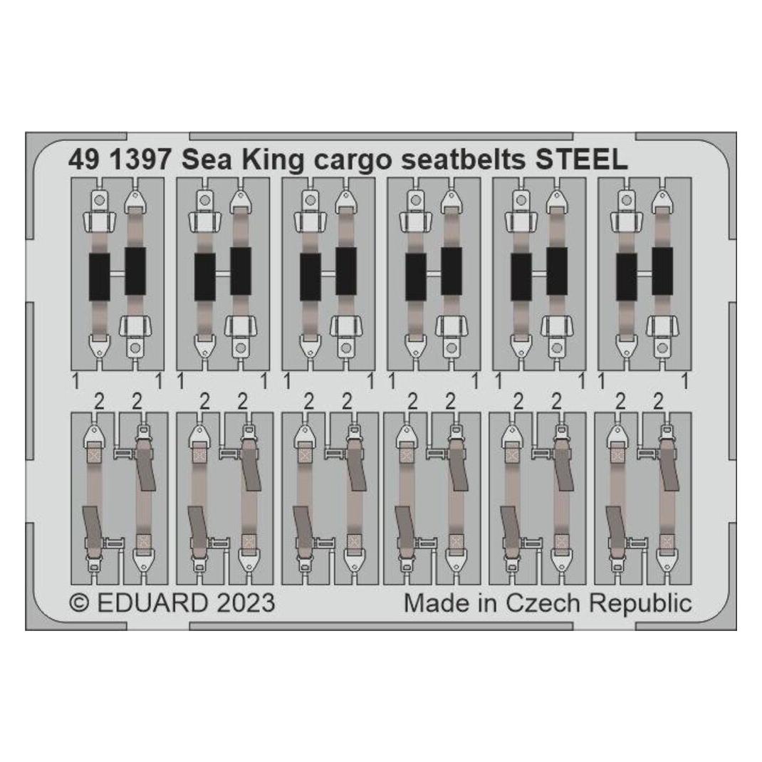 Eduard Sea King HU.5 cargo seatbelts STEEL 1/48 AIRFIX (491397)