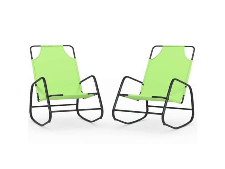 fsahslih 2er Set Schaukelliegen Garten Schaukelstuhl Grün 89x58x93.5 cm Ergonomische Relaxstühle mit atmungsaktivem Netzgewebe für Terrasse, Balkon und Garten. Stabil & beweglich.