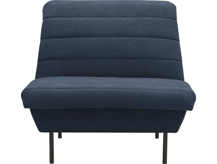 Sessel LOOKS IX , blau (dunkelblau), B:92cm H:92cm T:103cm, 100% Polyester, LOOKS BY WOLFGANG JOOP, Sessel, Sessel, Quersteppung, ohne Armlehnen
