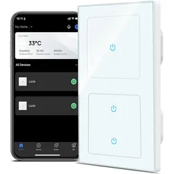 CURRYSMARTER 1 Fach 1 Weg WLAN Smart Lichtschalter 10A & 2 Fach 1 Weg WLAN Smart Lichtschalter 10A