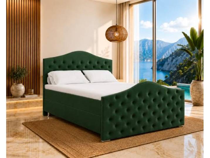 Best For Home - Roma Boxspringbett Bonellfederkern inkl. 7-Zonen Topper T-30 Boxspringbett mit Bettkasten Polsterbett mit Bettkasten Boxspringbett mit Matratze Bettkastenbett mit Lieferung