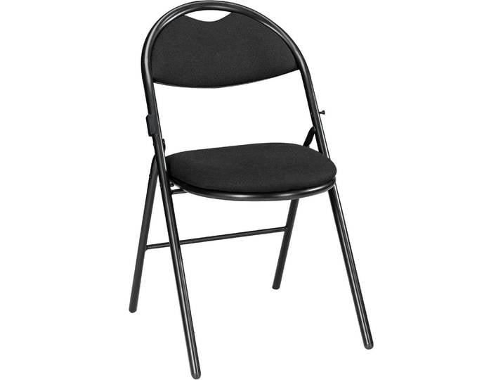 Lot de 2 - Chaises pliantes SUPER CONFORT, tissu non feu, piétement noir - Chaises pliantes - Bruneau