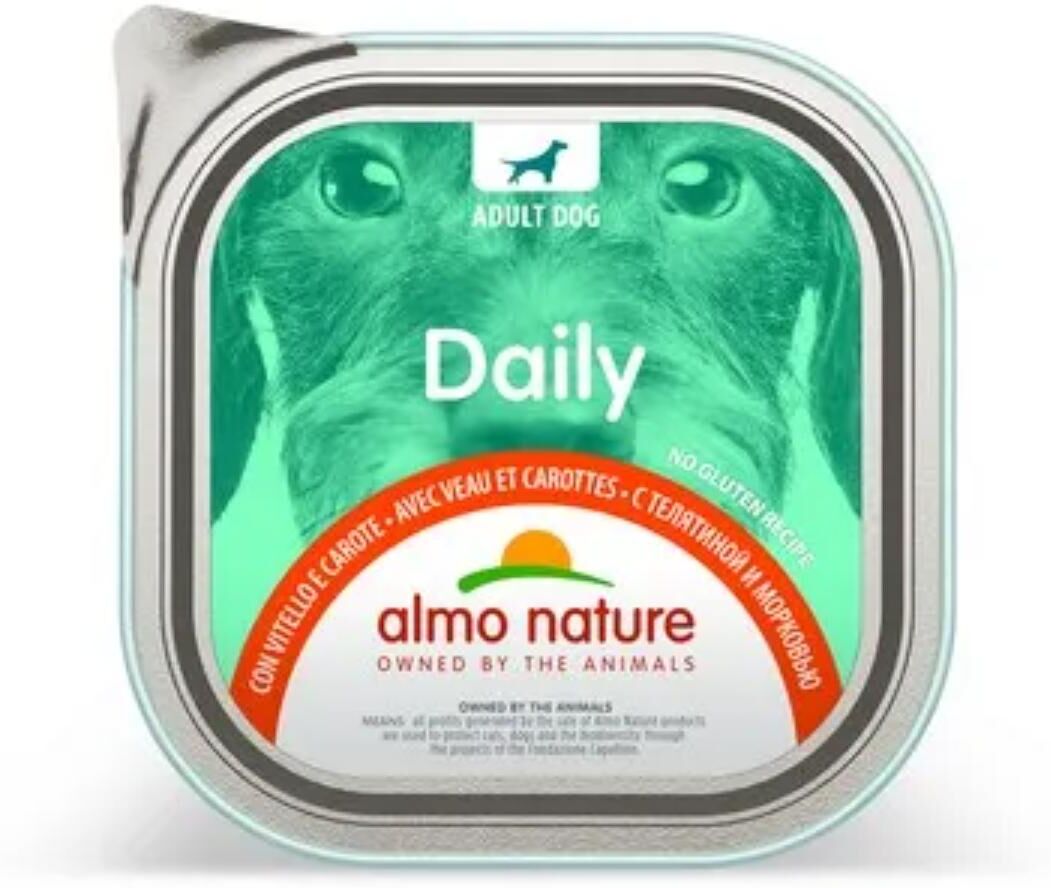 Kit Risparmio 18x300G Vaschette Almo Nature Dog Daily VITELLO E CAROTE