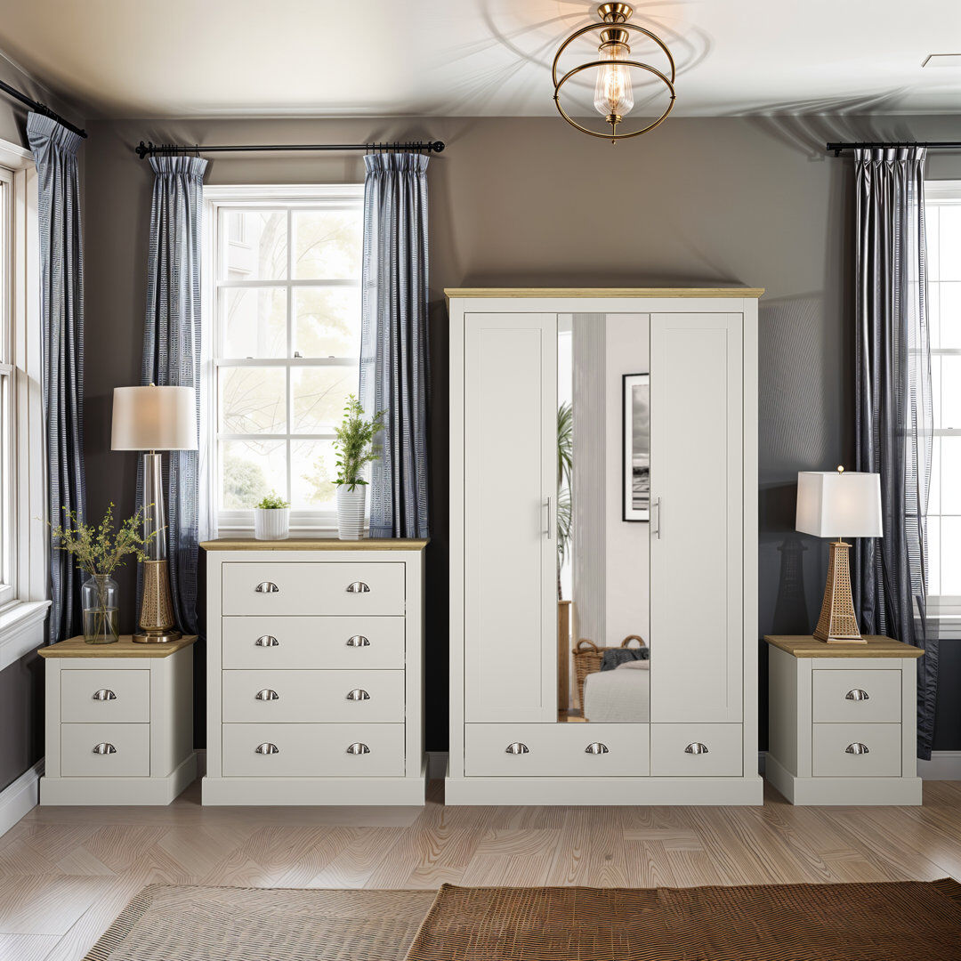 Brambly Cottage Octave 4 Piece Compact Bedroom Storage Set Grey
