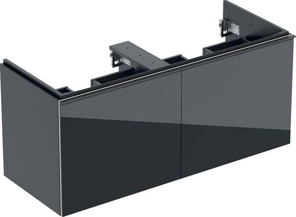 Acanto Geberit 500613161 119x53,5x47,6cm, verre noir - noir mat