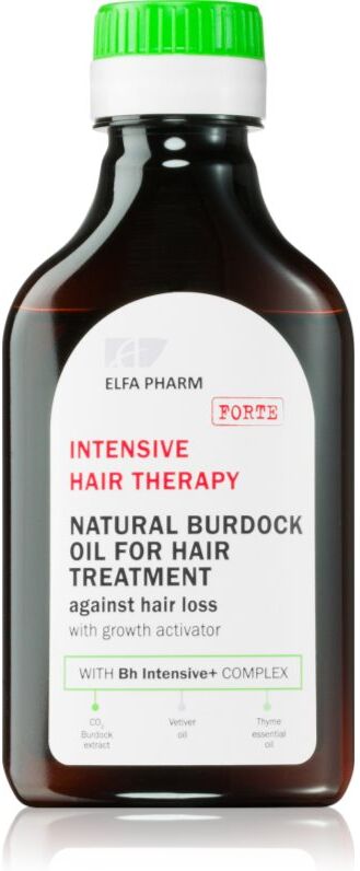 Elfa Pharm Intensive Cosmetic Intensive Hair Therapy Natural Burdock Oil For Hair Treatment Öl gegen Haarausfall mit Wuchsaktivator 100 ml