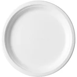 MONOUSO - Teller Zuckerrohr-Fasern Bagasse Weiß Ø17,5cm (1.000 Stück)