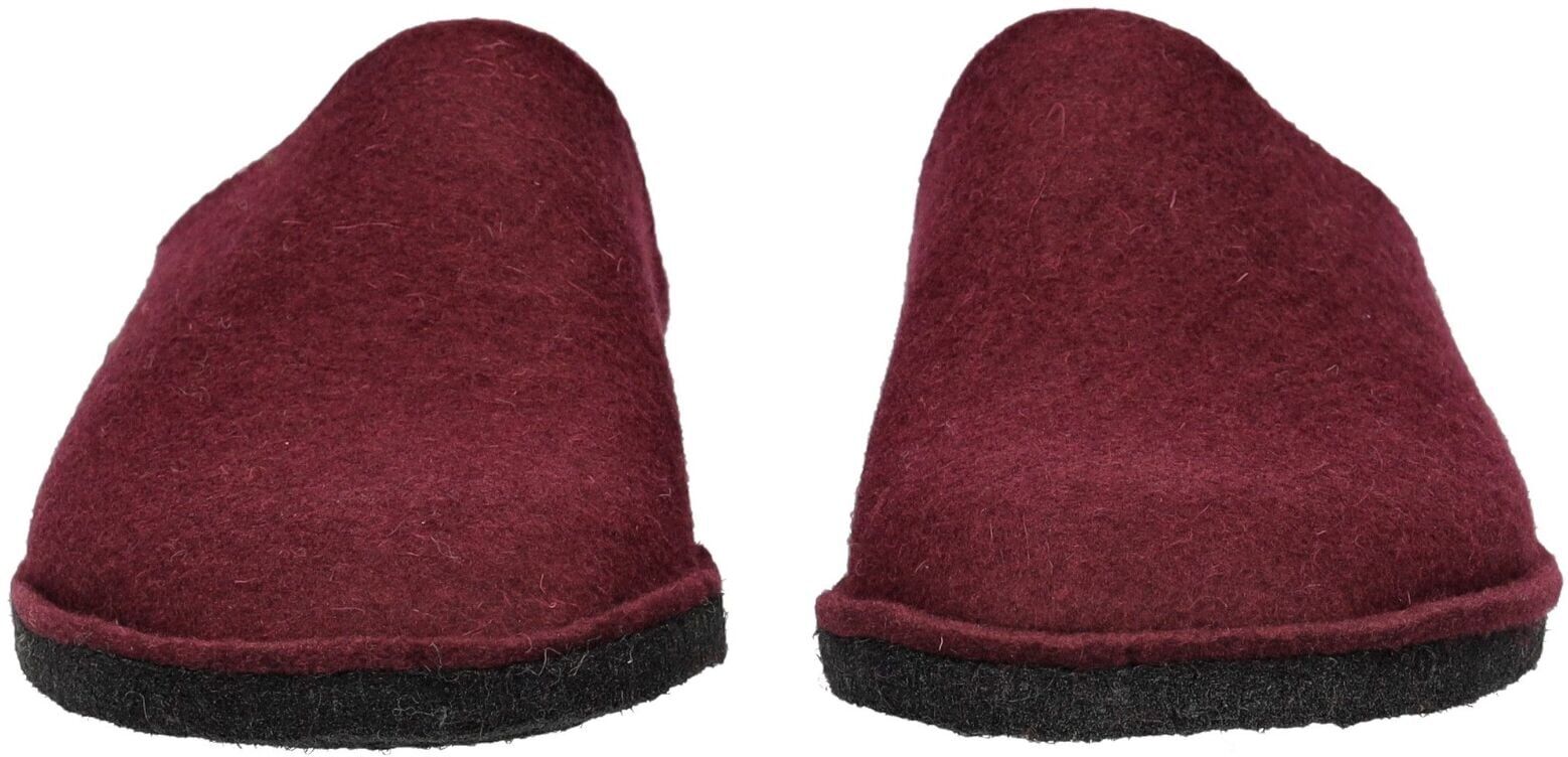 Hausschuh HAFLINGER "Haflinger Hausschuhe Filz", Damen, Gr. 41, rot (bordeaux), Filz, Schuhe Hausschuh