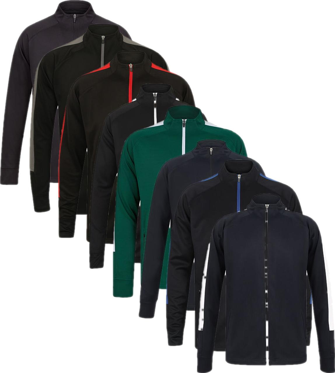 Finden+hales Fh871 Adults Knitted Tracksuit Top Black Xl