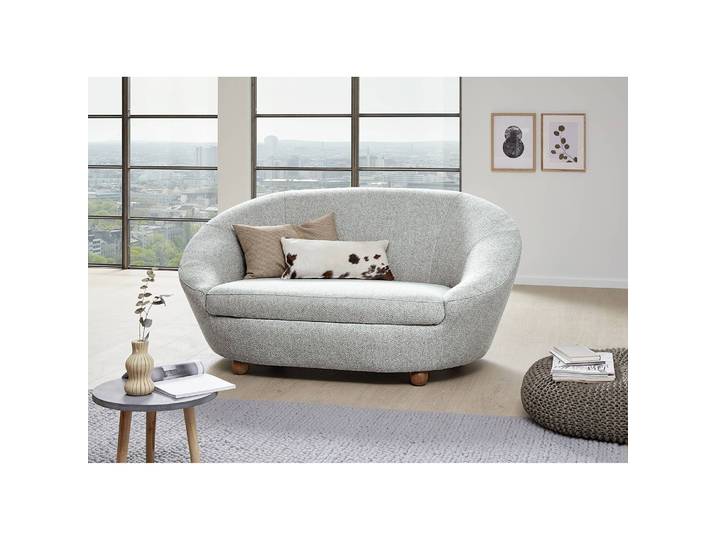 Sofa Glenrock I 2-Sitzer Grau Webstoff Kelis 178 x 82 x 114cm Modern