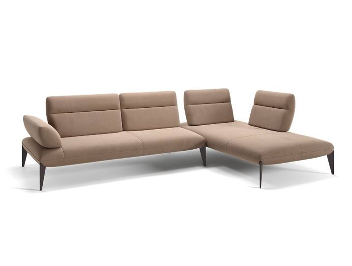 Stoff Eckcouch LAZIO Polsterecke Designer Sitzecke