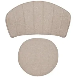 Sitz- und Rückenpolster (Set) für Vipp 710 Lagrasse Armlehnstuhl Vipp sand beige, Designer Vipp Design, 46/69x4x43/36 cm