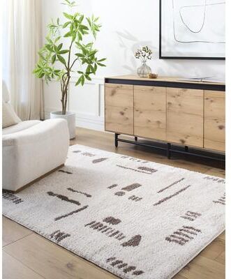 Livabliss Fossay Shag Modern & Contemporary Stripe Washable Area Rug