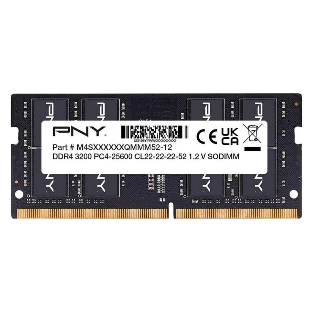 PNY Notebook memory DDR4 25600 MN32GSD43200-BLK BULK (1 x 32GB, 3200 MHz, DDR4-RAM, SO-DIMM) (MN32GSD43200-BLK)