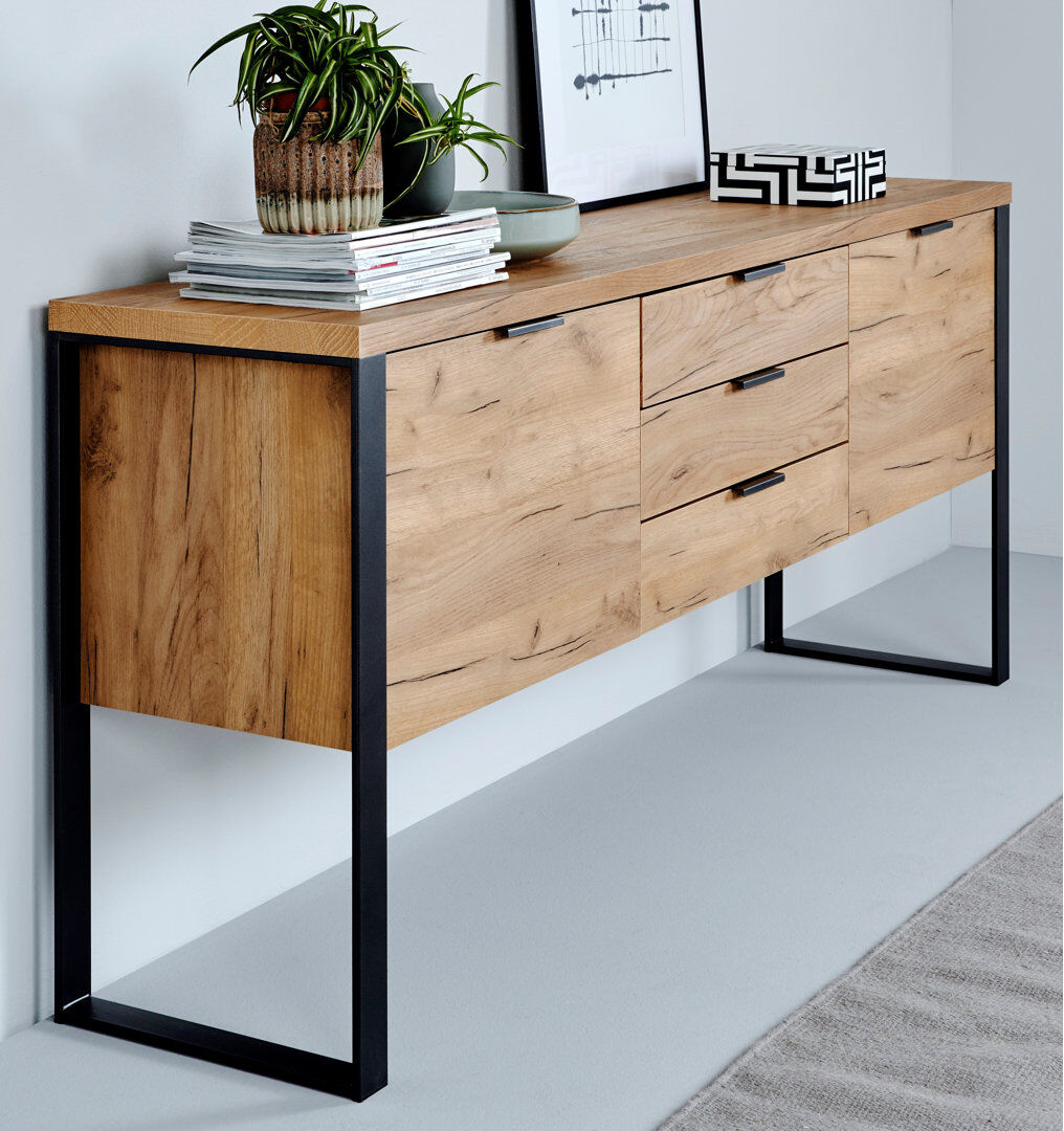Mercury Apogee 180cm Sideboard Heart Oak 76cm H X 180cm W X 39.5cm D