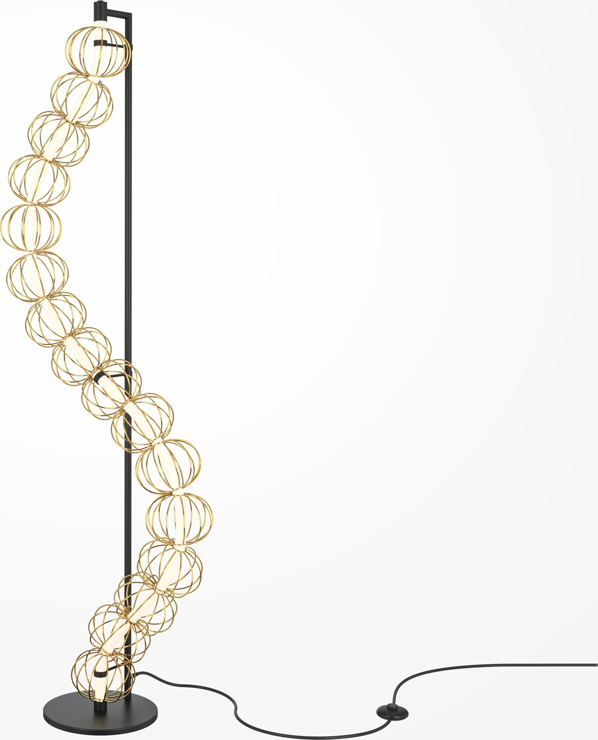 Maytoni Golden Cage LED Vloerlamp met gouden metalen afwerking