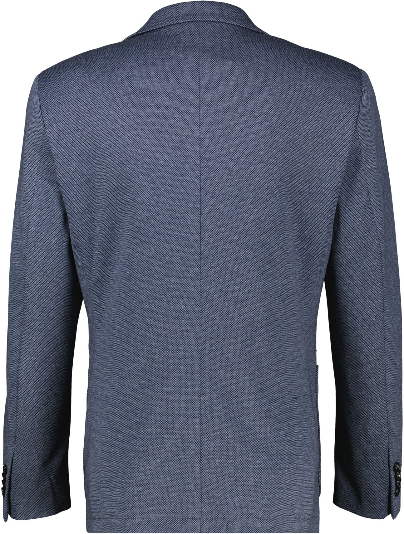 Jerseysakko LERROS, Herren, Gr. 54, blau (bold navy), Strick, Obermaterial: 72% Polyester, 26% Viskose, 2% Elasthan, regular fit taillenbedeckt, Manschette, Sakkos Jerseysakko, mit aufgesetzten Taschen bold navy 54