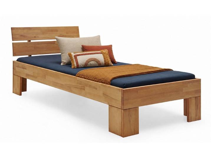 bv-vertrieb Massivholzbett Einzelbett Kernbuche massiv geölt Holzbett Bett 90x200 #4434