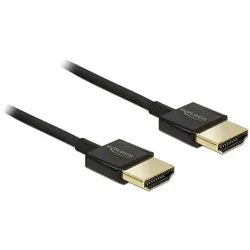 DeLOCK HDMI/HDMI, 2 m HDMI-Kabel HDMI Typ A (Standard) Schwarz