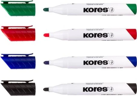 KORES Whiteboard-Stifte, 4 Stück