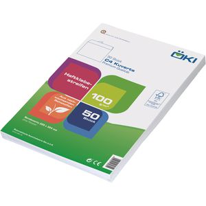 ÖKI Briefumschläge weiß, C4, ohne Fenster, haftklebend, 100g/m², 50 Stück
