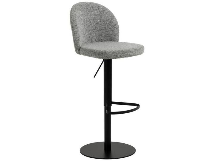 Mid.you Barhocker, Grau, Säule, 44x109x50 cm, Sitzfläche 360° drehbar, mit Griff, Esszimmer, Barmöbel, Barhocker