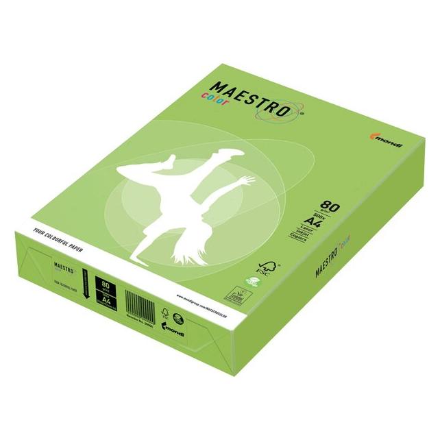 Igepa Kopierpapier MAESTRO color, A4, intensivfarben, 80 g/qm, lindgrün (500 Blätter, 80 g/m²) (9417-LG46A80S)