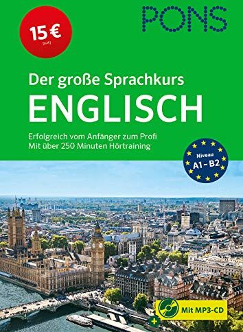 PONS Der große Sprachkurs Englisch: Erfolgreich vom Anfänger zum Profi - mit über 250 Minuten Hörtraining - Preis vom 14.10.2026 23:07:16 h