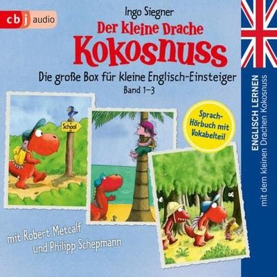 Englisch lernen mit dem kleinen Drachen Kokosnuss - Die große Box für kleine Englisch-Einsteiger (Band 1-3) - Ingo Siegner, Audio, 9783837166644
