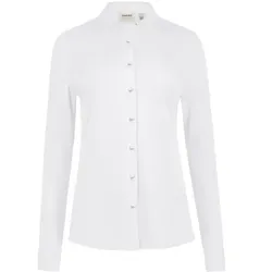 Bluse "COTTON TEC" 136 langarm - S - Weiß