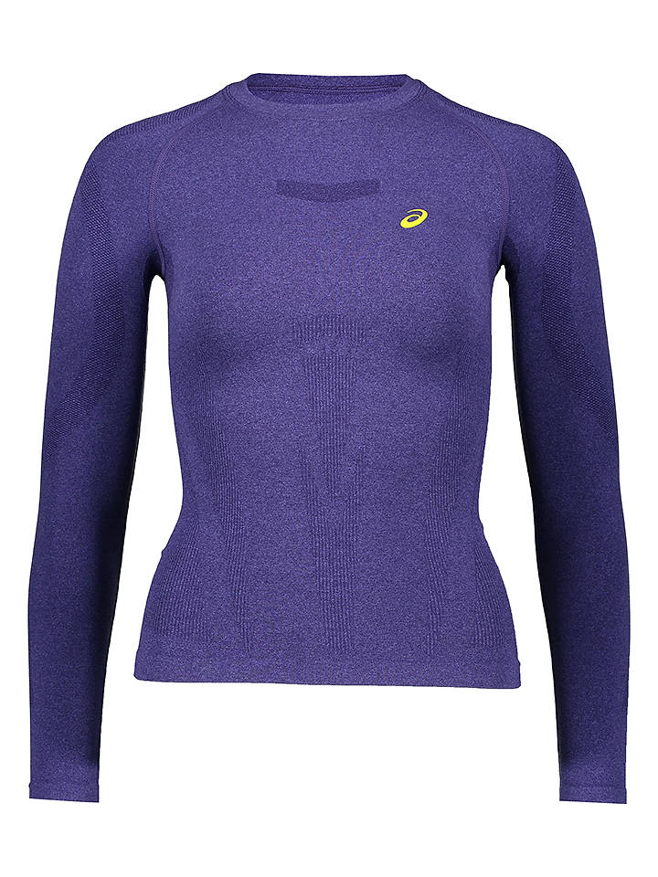 asics Lauflongsleeve in Lila - M