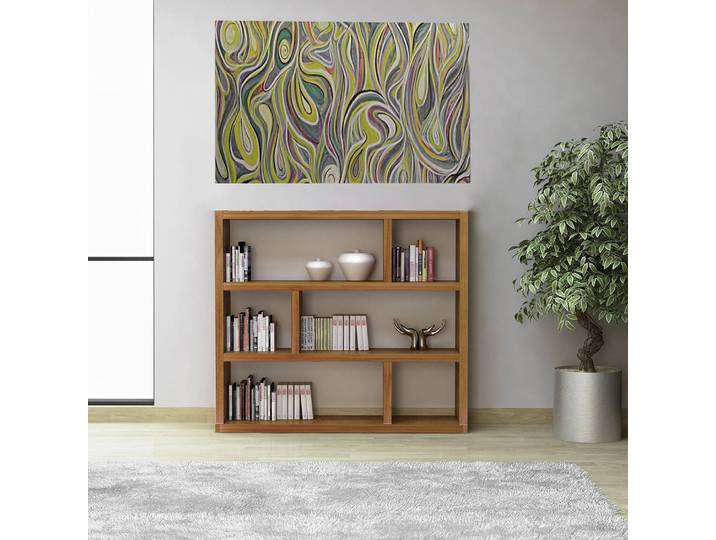 Regal Wabenplatte, furniert Braun/Mukali 105cm
