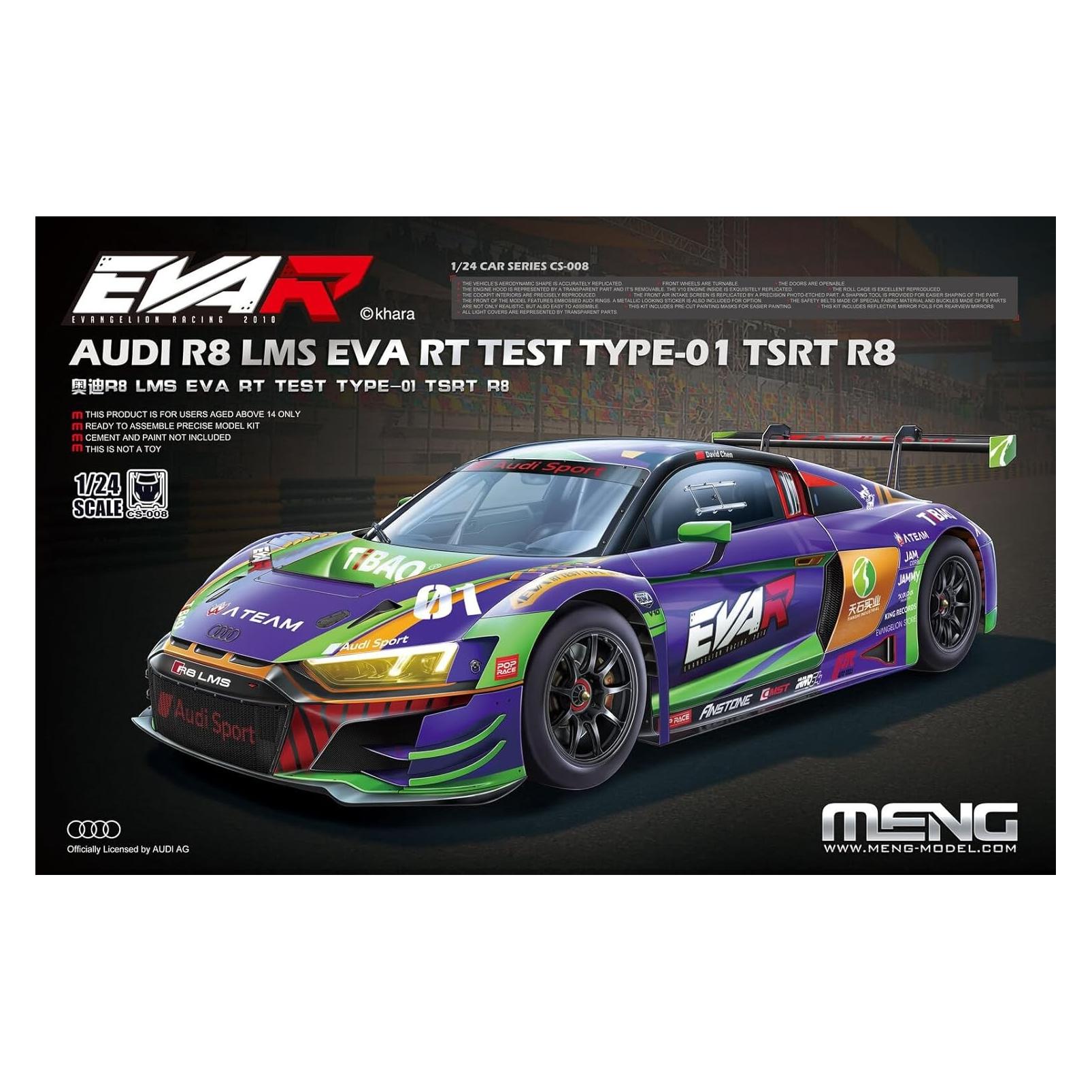 Meng-Model Audi R8 LMS EVA RT TEST TYPE-01 TSRT R8 (CS-008)