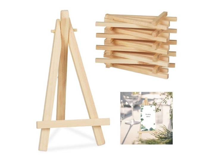 Relaxdays 20 x Staffelei klein aus Holz