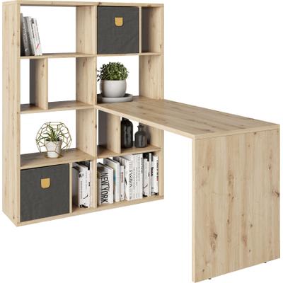 Bücherregal MY HOME "Felicia", braun (artisan eiche), B:112,5cm H:146,6cm, Holzwerkstoff, Regale, Bücherregal