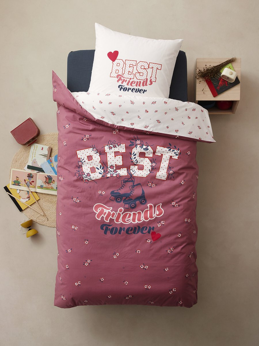 Vertbaudet Set dekbedhoes en kussensloop kind BFF, 140 x 200 cm