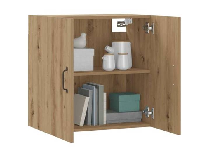 KTHLBRH Wandschrank Eiche Handwerk 60 x 31 x 60 cm Spanplatte Wandmontage, 2 Türen, Kapazität 60 kg, leicht zu reinigen, großer Stauraum