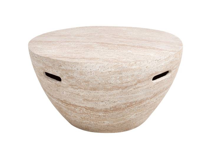COUCHTISCH 68/68 cm Travertinoptik Vicarello