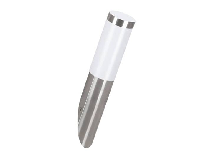 Eglo Applique murale extérieure LED Helsinki\, éclairage d’extérieur en acier inox et plastique\, spot argenté\, blanc\, douille E27\, IP55