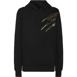 PLEIN SPORT Langarm-Sweatshirt SCRATCH, Größe M in Schwarz 0293