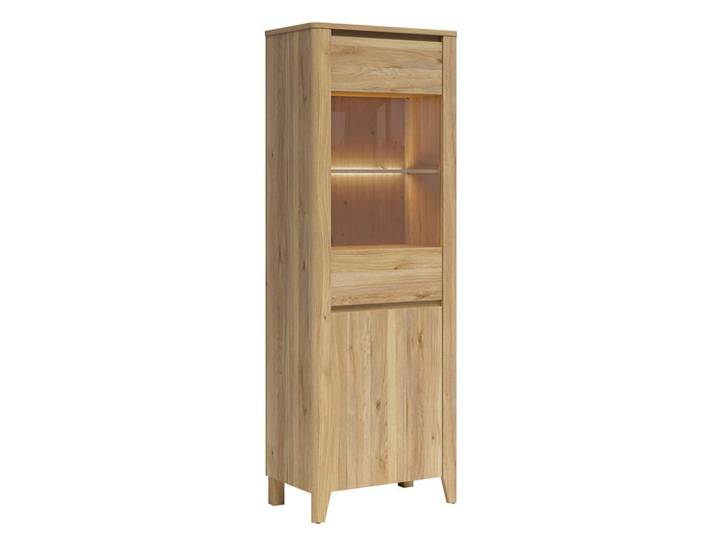 Petits-meubles Vitrine Samara Holz, Braun, Holzwerkstoff, 71x200x42.5 cm, Esszimmer, Vitrinen, Vitrinenschränke