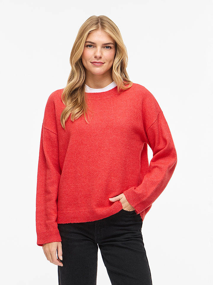 Vila Pullover "Viliga" in Rot - XL