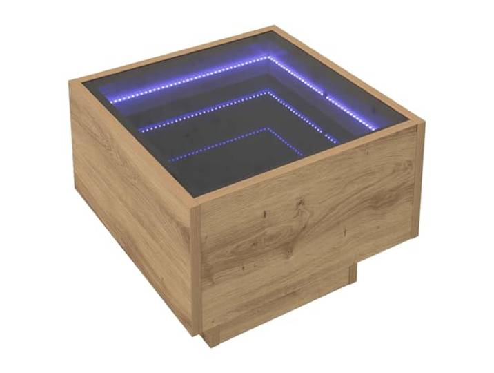 LKJephalotrop Couchtisch Artisan-Eiche 40x40x30 cm Holzwerkstoff Kompakter Wohnzimmertisch in eleganter Holzoptik für Getränke und Dekoration im Wohnbereich.