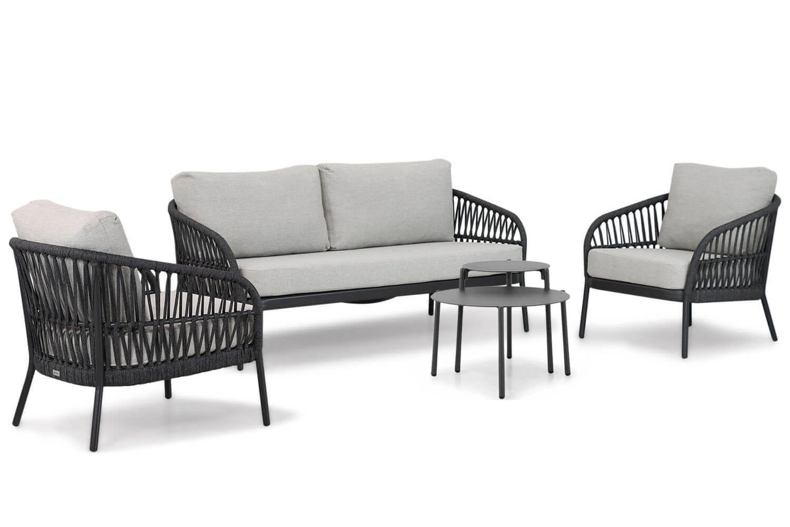 Coco Puerto/Pacific 5-delige moderne loungeset met rattan in grijs