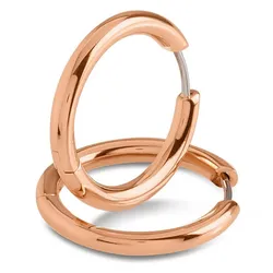 Boccia 05072-03 Damen-Creolen Ohrringe Titan Roségoldfarben 23 mm