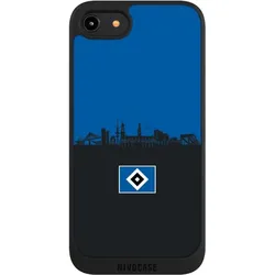 Nivocase Handyhülle für Apple iPhone 7 Hülle NIVOpure Case Schwarz HSV Hamburg Skyline (Apple iPhone 7), Smartphone Hülle, Schwarz
