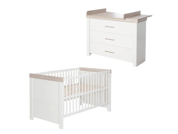 Roba Babyzimmer-Set Lucy 2-teilig, Weiß, 76x82x144 cm, Babymöbel & Kindermöbel, Babyzimmer
