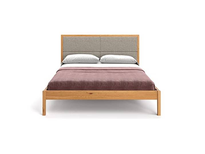 Moon-Bett aus aus Massivholz Eiche, Skandinavisches Design, 200x200 cm