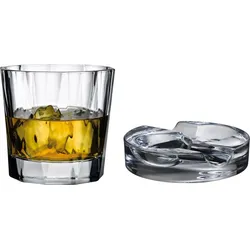 Hemingway & Altruist Whiskyglas mit Aschenbecher 2 El.